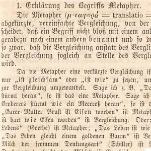 Ausschnitt aus Abb. 1 des Beitrags, zeigt: Auszug zur Metapher aus Beyers Poetik, S. 157 (eigene Darstellung, 2015).