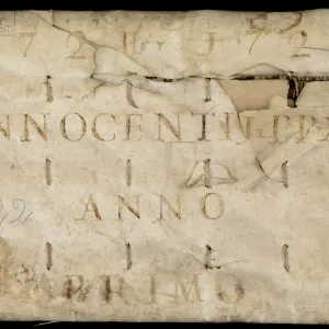 detail from Figure 1: A single year’s piles of paper: AAV Dataria Ap. Expeditiones 22 (first year of the pontificate of Innocent XIII, 18 May 1721 – 17 May 1722). [Image: Archivio Apostolico Vaticano]
