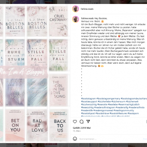 Ausschnitt aus Abb. 1: Post von User*in Bookaholic Fatime auf Instagram.