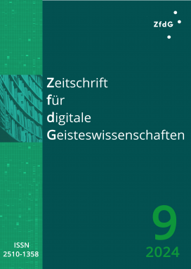 Cover Heft 9: Zeitschrift für digitale Geisteswissenschaften 9 2024 ISSN 2419.1358