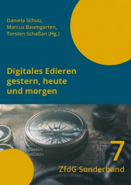 Das Cover zeigt unterhalb des Sonderbandtitels einen historischen Kompass mit einer Schicht XML-Code überschrieben